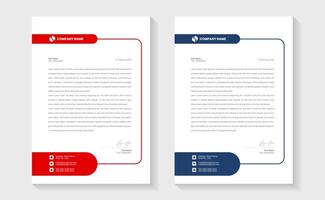 Modern creative clean business style letterhead bundle of your corporate design. Modern minimal style business letterhead in abstract design. Elegant template design in minimalist, print ready A4 vector