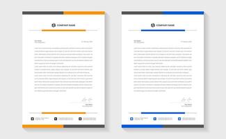 Modern creative clean business style letterhead bundle of your corporate design. Modern minimal style business letterhead in abstract design. Elegant template design in minimalist, print ready vector