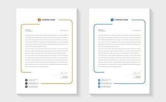 Modern creative clean business style letterhead bundle of your corporate design. Modern minimal style business letterhead in abstract design. Elegant template design in minimal vector