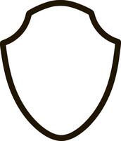 Outline shield icon Sketch filled black vector