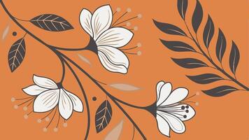 A modern floral wallpaper pattern with flower. vector