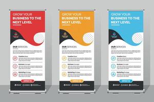 Business roll up banner template,Grow Business With Creative Services and Marketing Strategies to Attract Clients vector