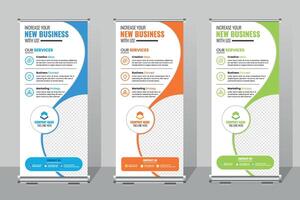 Business roll up banner template,Increase Your New Business With Creative Services and Marketing Strategies vector