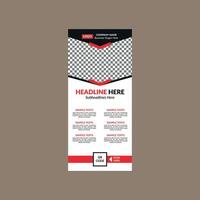 Modern Roll up Banner Design. Innovative Layout Display for Promotional Campaign. vector