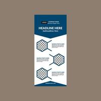 Modern Roll up Banner Design. Elegant Layout Display for Promotional Campaign. vector