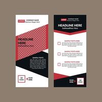 Modern Roll up Banner Design in Bundle. Artistic Template Display for Promotional Campaign. vector