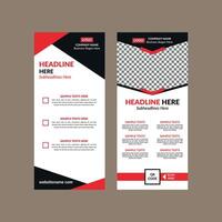 Modern Roll up Banner Design in Bundle. Innovative Template Display for Promotional Campaign. vector
