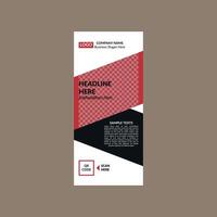 Modern Roll up Banner Design. Artistic Template Display for Promotional Campaign. vector