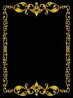 Frame Ornament with Stylized Leaves and Vines vector