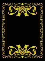 Decorative Swirl Frame for Posters and Invitations vector