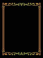 Retro Style Frame with Decorative Edges vector