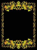 Royal Gold Frame with Intricate Ornament Design vector