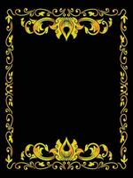 Gold Scroll Frame with Vintage Elements vector