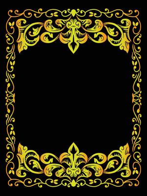 Antique Swirl Frame Design with Retro Aesthetic