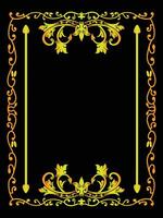 Scrollwork Ornament Frame with Vintage Elements vector