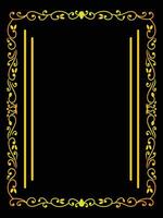 Handcrafted Ornamental Frame with Scroll Corners vector