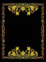 Classic Label Frame with Frame Ornament Design vector