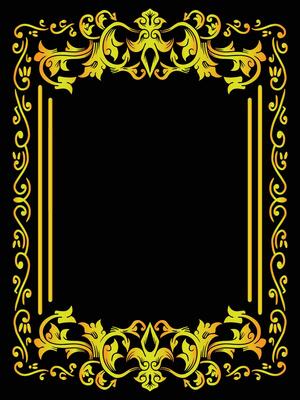 Luxury Gold Ornamental Frame with Vintage Flourish