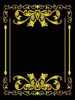 Art Deco Frame with Geometric Ornamental Design vector