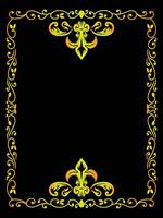 Botanical Frame Design with Vines and Flowers vector