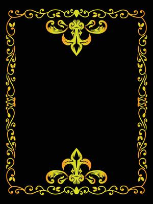 Botanical Frame Design with Vines and Flowers