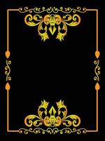 Royal Frame Border with Crown and Leaf Elements vector
