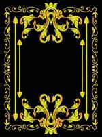 Art Nouveau Frame Border with Botanical Swirls vector