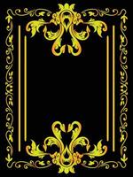 Retro Frame Design with Old-Style Scroll Details vector