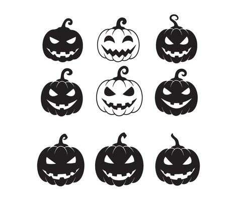Glowing Shadowy Pumpkin Faces with Dark Effects