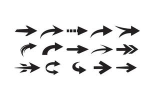 Elegant Moving Straight Dynamic Arrow Set vector