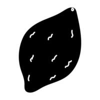 Fresh lemon with a smooth surface and distinct shape captured in a minimalist style vector