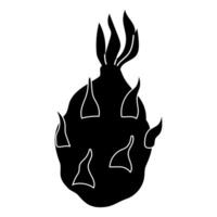 Unique black and white cactus illustration with distinctive shapes and details vector