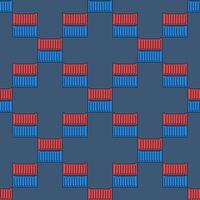 Pair of Shipping Containers colored seamless pattern vector