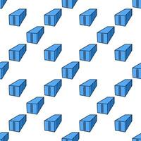 seamless pattern of a Blue Shipping Container vector