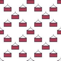 Red Shipping Container concept seamless pattern vector