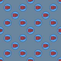 Red Shipping Container round colored modern seamless pattern vector