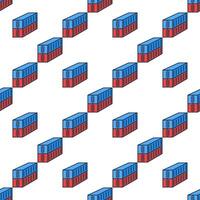 Pair of Shipping Containers modern seamless pattern vector