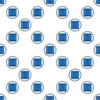 Blue Circle with Shipping Container seamless pattern or cargo background vector