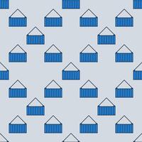 Blue Container colored seamless pattern vector
