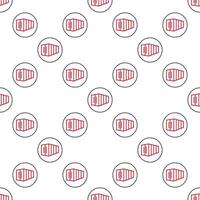 Shipping Container round seamless pattern in modern line style vector