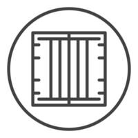 Circle with Shipping Container icon vector