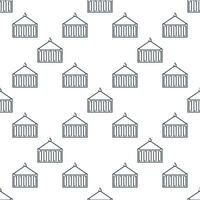 Shipping Container line seamless pattern vector