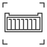 Thin line Shipping Container icon vector