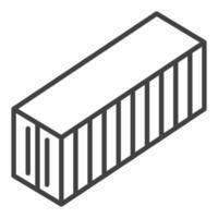 Shipping Container icon - transportation symbol in line style vector