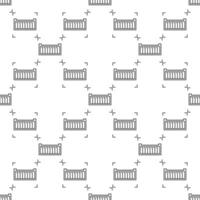 Thin line Shipping Container line seamless pattern vector