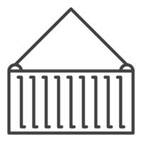 Container minimal icon or symbol in line style vector