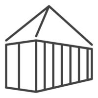 Shipping Container icon or logo element in line design vector