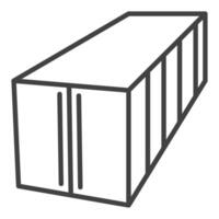 icon of a Shipping Container in line style vector