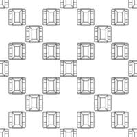 seamless pattern of Opened Shipping Container in line style vector