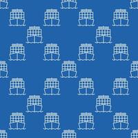 Ship with Containers - vessel seamless pattern vector